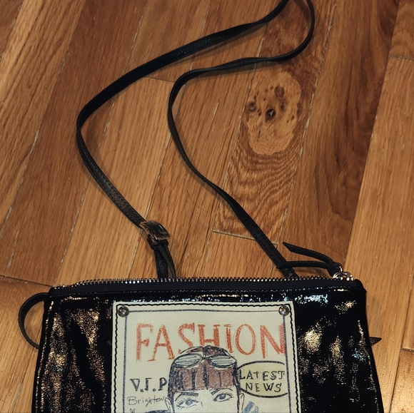 BRIGHTON BAG PATENT FASHION GLAMOR NICE SHAPE CROSSBODY - Picture 8 of 15